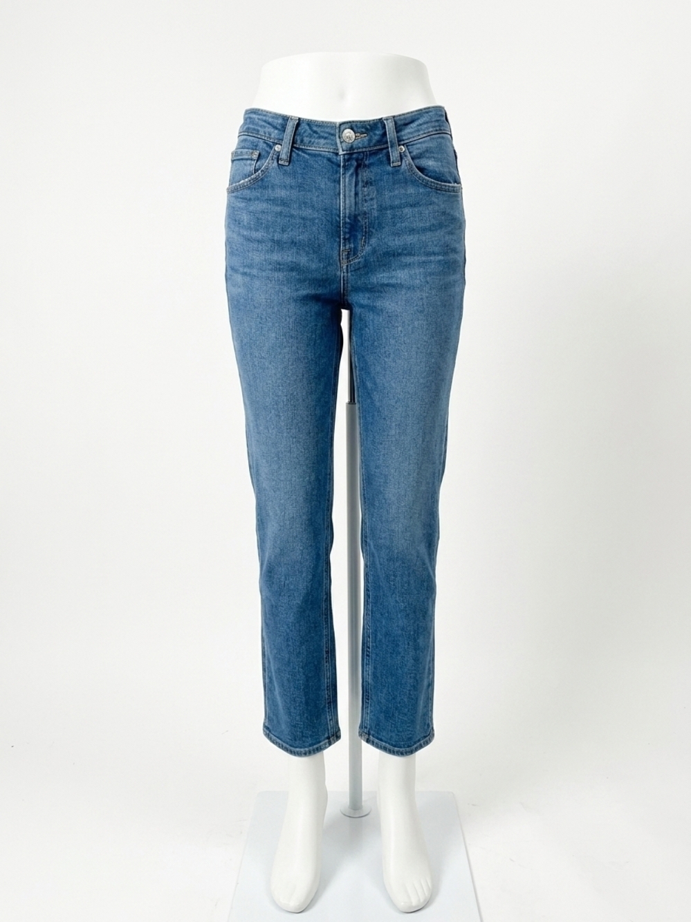 NEW PAIGE sarah straight ankle jeans in provacateur